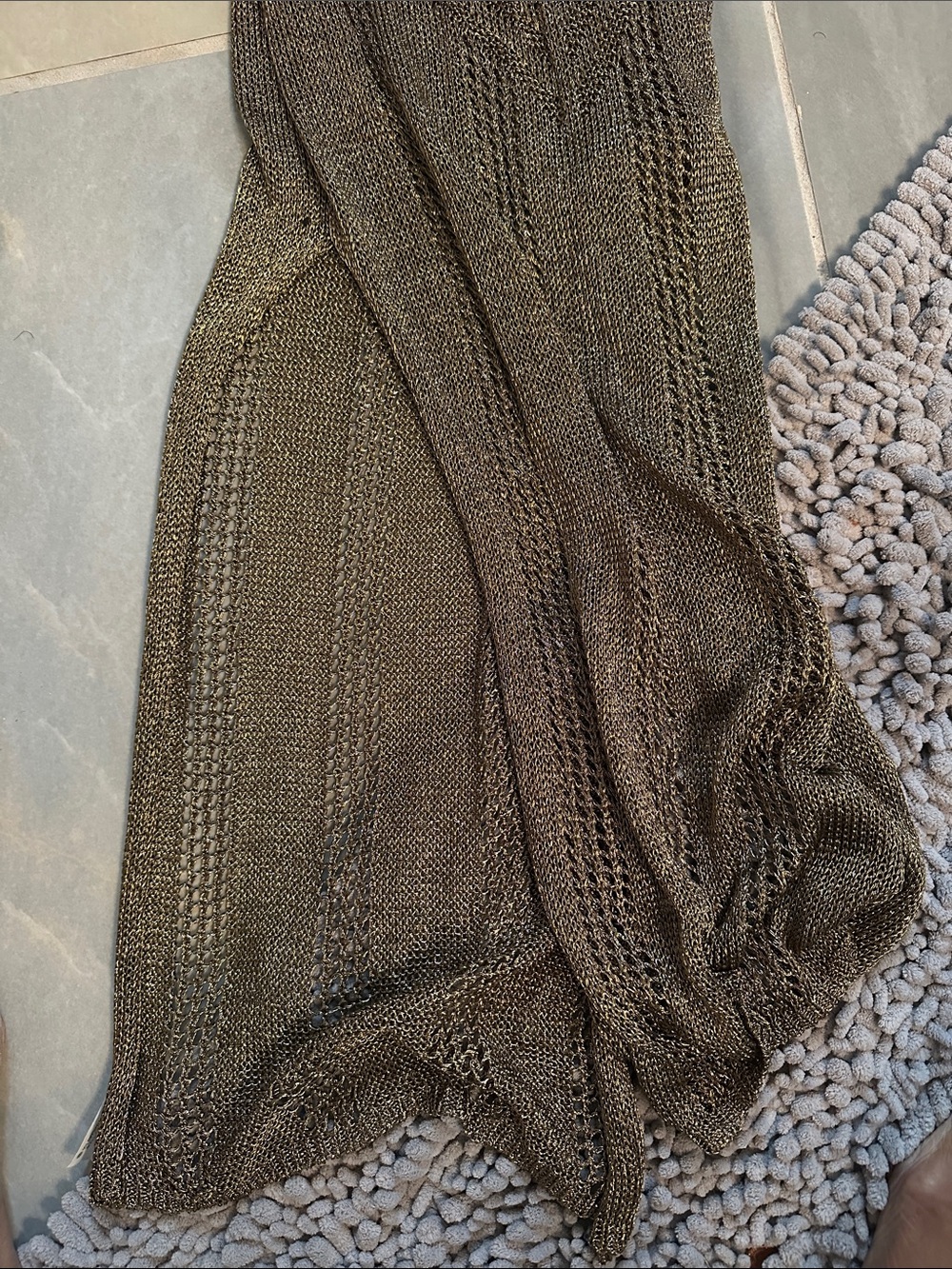 Sexy Metallic gold Long Swim Coverup or worn as a dress “Summer must have” - Picture 3 of 5
